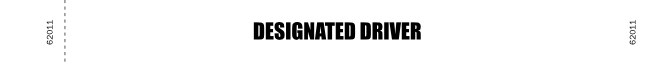 Designated Driver Stub Wristband Product Front