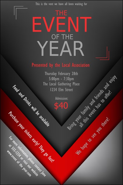 Red and Silver Poster Product Front