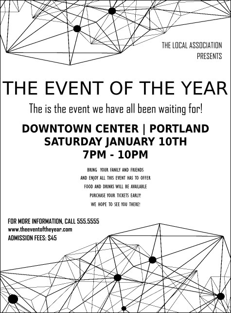 All Purpose Geometric Black and White Flyer Product Front