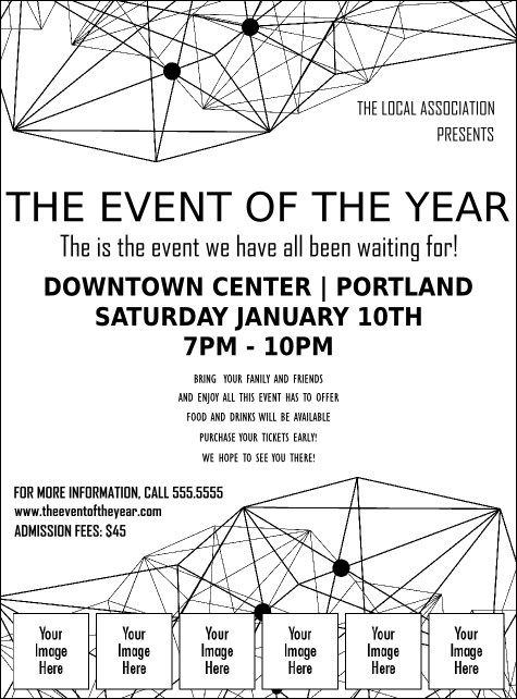 All Purpose Geometric Black and White Image Flyer Product Front