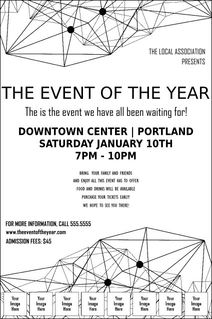 All Purpose Geometric Black and White Image Poster Product Front