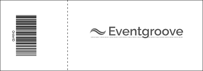 All Purpose  Corners Black and White Event Ticket Product Back