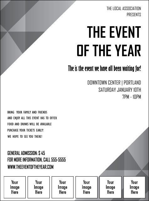 All Purpose  Corners Black and White Image Flyer Product Front