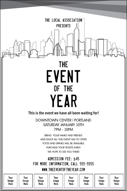 All Purpose Skyline Black and White Image Poster Product Front