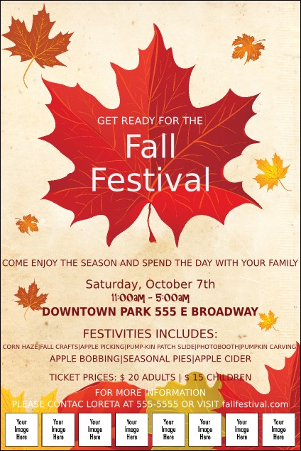 Fall Leaves Image Poster Product Front