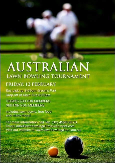 Lawn Bowling Postcard Product Front