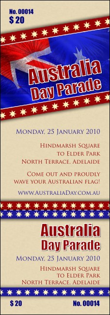 Australia Day Event Ticket Product Front