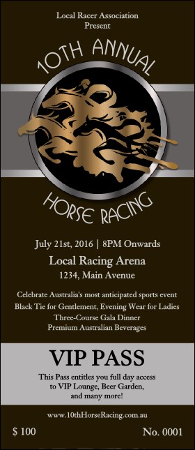 Horse Racing VIP Pass Product Front