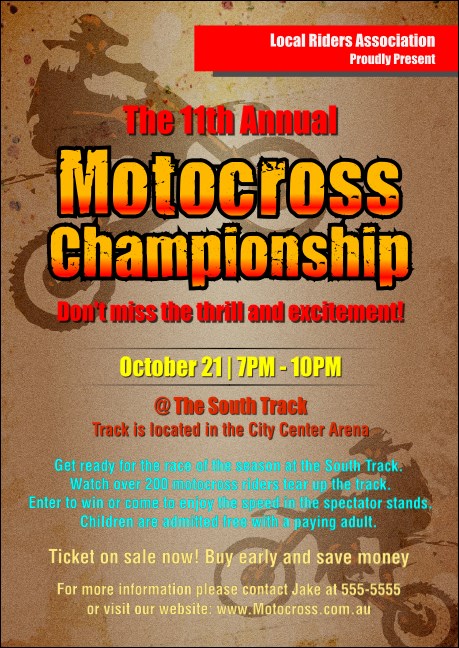 Motocross Postcard Product Front