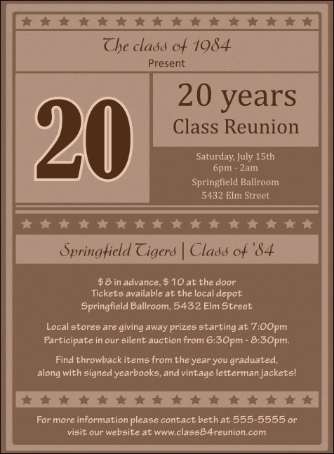 Reunion 2 Invitation Product Front