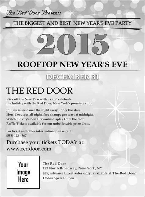 Silver Glitter Flyer Product Front