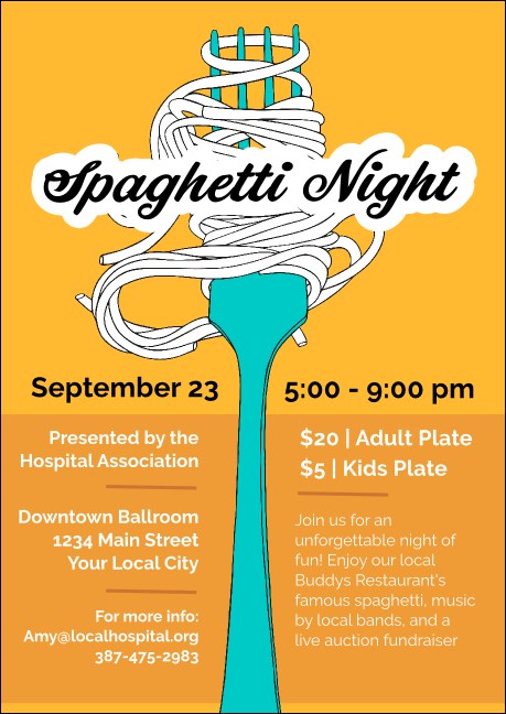 Retro Spaghetti Postcard Product Front