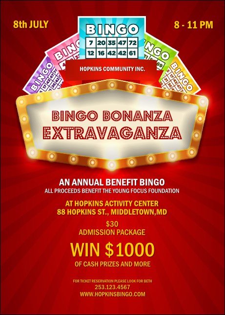 Bingo Bonanza Extravaganza Postcard Product Front